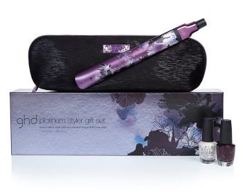 ghd Limited Edition Set de regalo Platinum Nocturne Styler Plancha De Pelo & 2 x opi esmalte de uñas