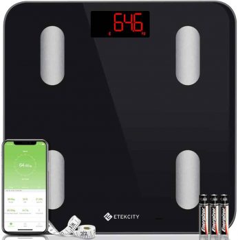 Guía de las mejores básculas de baño del 2020 imagen 31 Báscula de grasa corporal con bluetooth Etekcity
