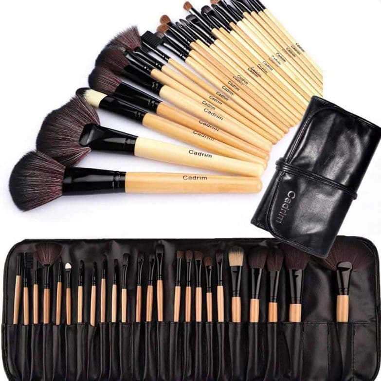 Set de brochas y pinceles de maquillaje 24 pcs Cadrim