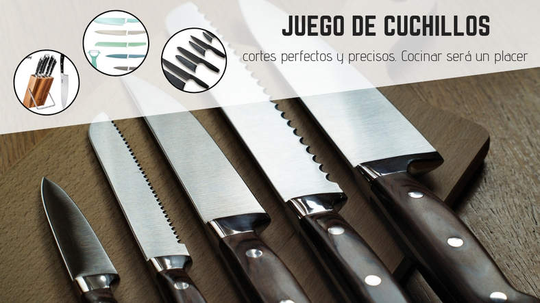 Juego de cuchillos ¡El aliado perfecto para todos chefs!