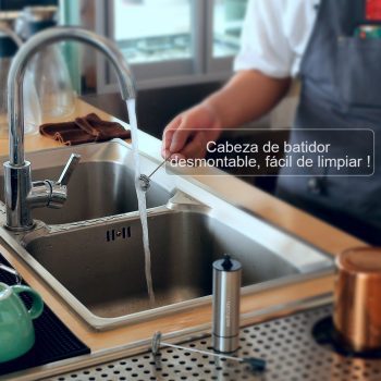 cabezal de espumador extraible para facil limpieza