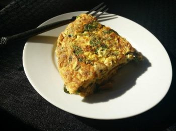 tortilla de acelga y cebolla