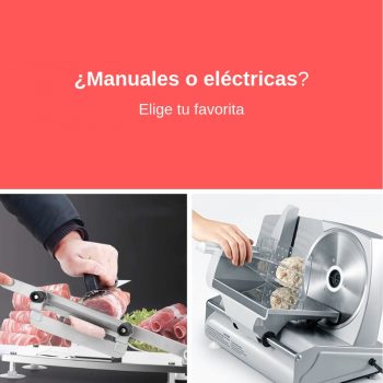 aparato para cortar fiambre eléctrico o manual