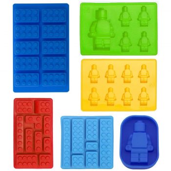 color amarillo Moldes de silicona para cubitos de hielo con forma de Lego Jooks 