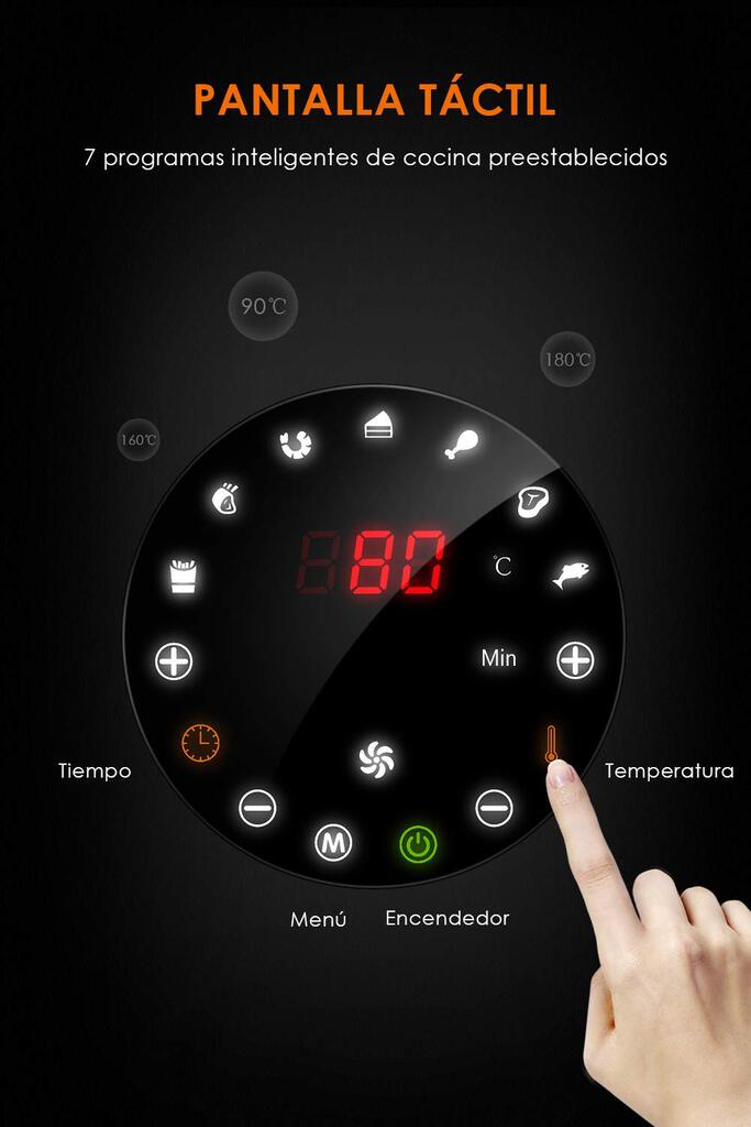 configurando-temperatura-de-freidora-sin-aceite