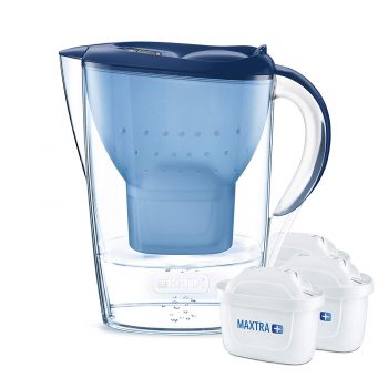 Jarras de agua filtrada con 3 cartuchos MAXTRA + Brita Marella