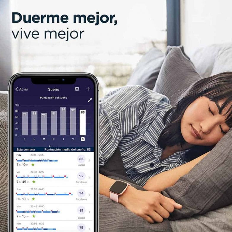 Fitbit Versa 2 ayuda a monitorear la cantidad de horas de sueño