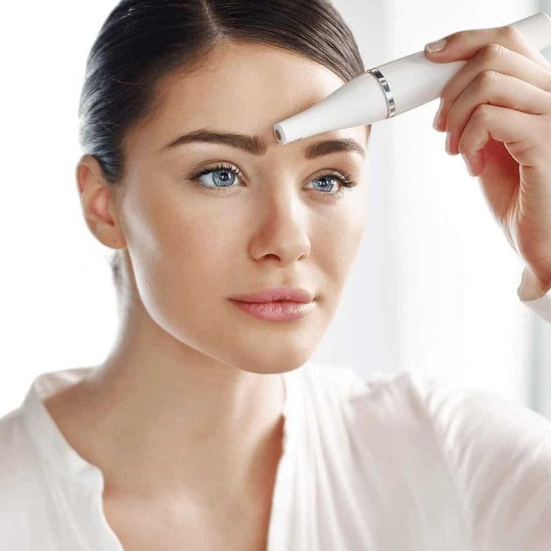 Análisis de la depiladora facial con cepillo limpiador Braun Face 810 imagen 2 cabezal extrafino para depilación facial con la braun face 810