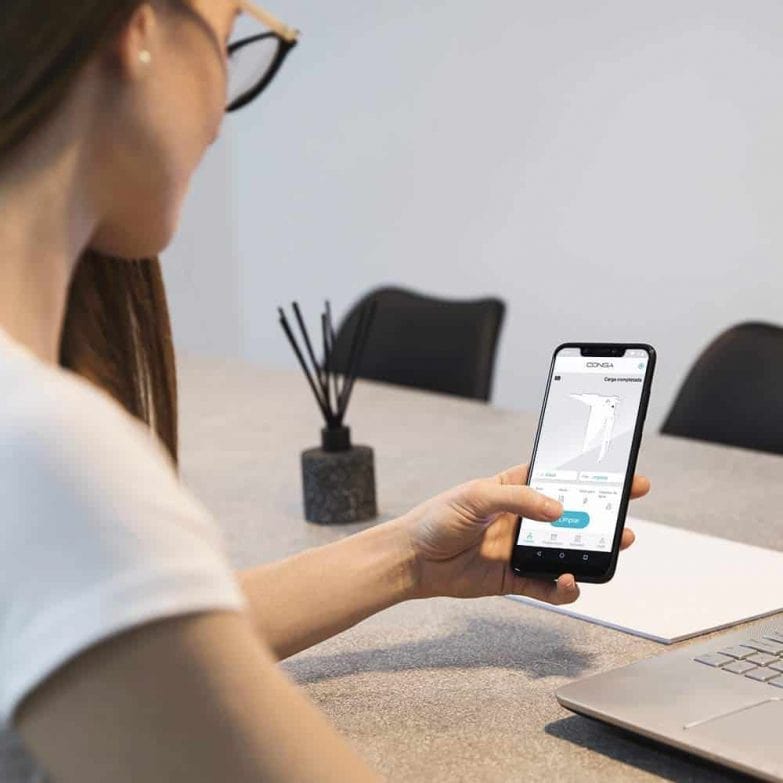control del Cecotec Robot Aspirador Conga Serie 3490 Elite a traves del movil