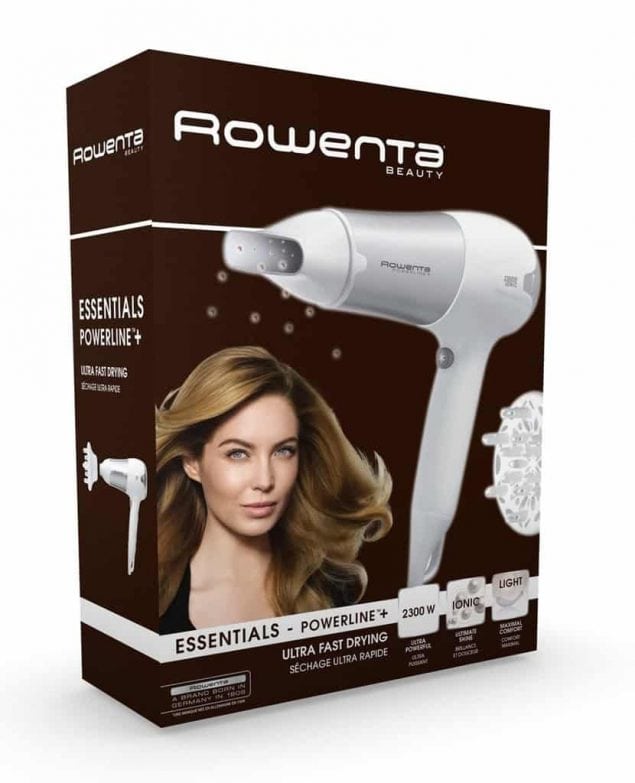 empaquetado del secador de pelo potente Rowenta CV5090F0 Powerline Plus