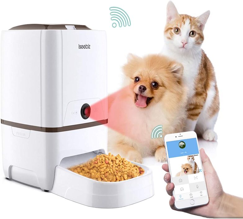 Comedero automático perros y gatos con wifi Iseebiz