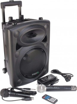 Karaoke y sistema de sonido portátil y autónomo Ibiza Sound PORT8VHF-BT