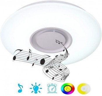 Plafonnier LED avec Bluetooth: lequel acheter en 2020? image 5 Plafonnier LED avec lumière réglable et bluetooth HOREVO