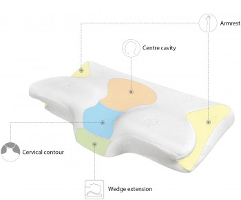 diseño ergonómico en una almohada cervical