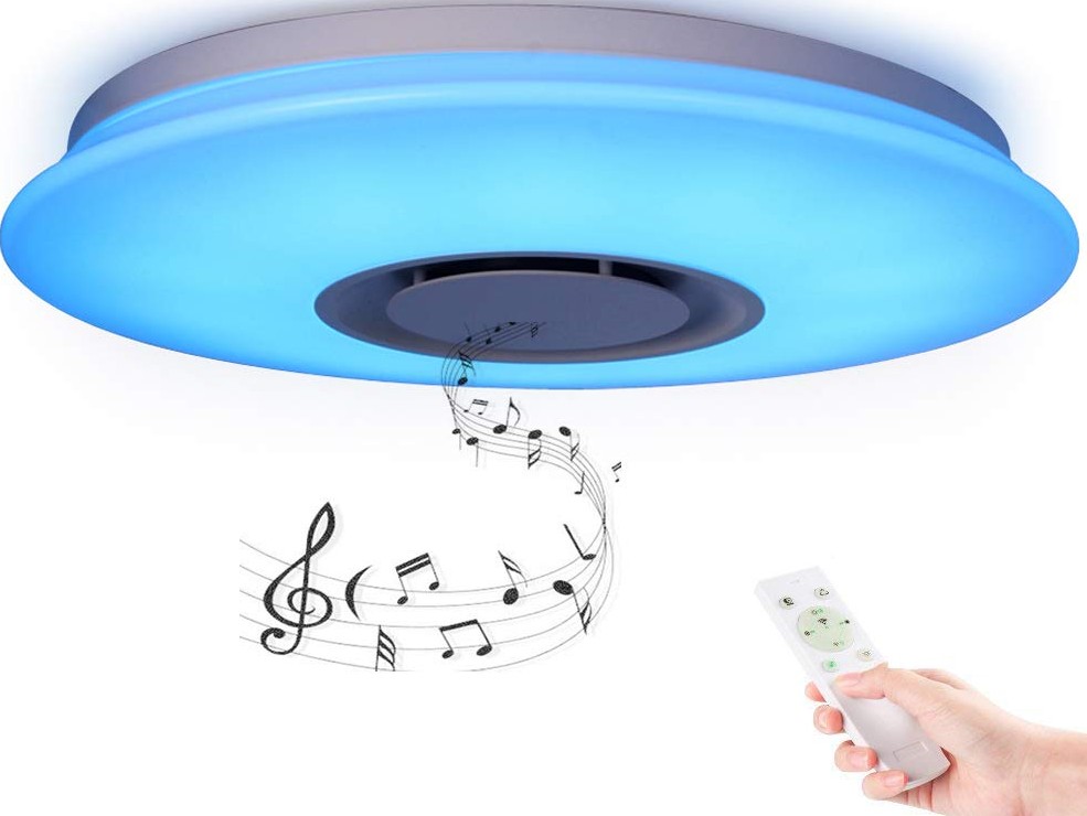 Modern plafón Bluetooth música altavoces lámpara de techo dimmbare LED 36w 