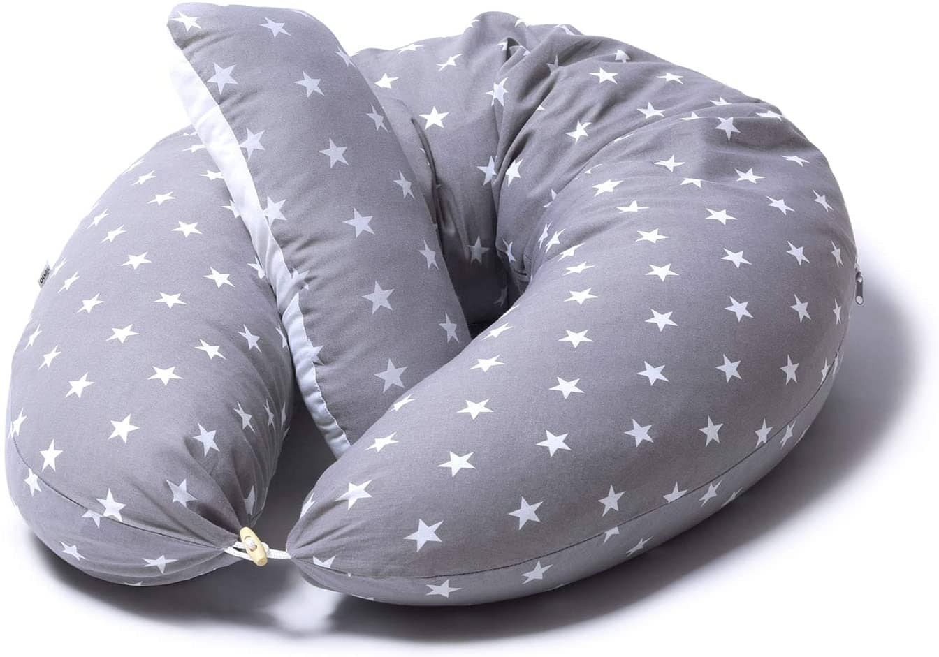 Funda Extraíble Almohada Lactancia Forma J CALIYO - 180x120cm, Funda Extraíble, Para Embarazo Y Descanso Almohada Postparto