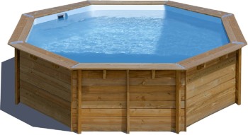 Piscinas desmontables gre redonda Violette Wooden Pool