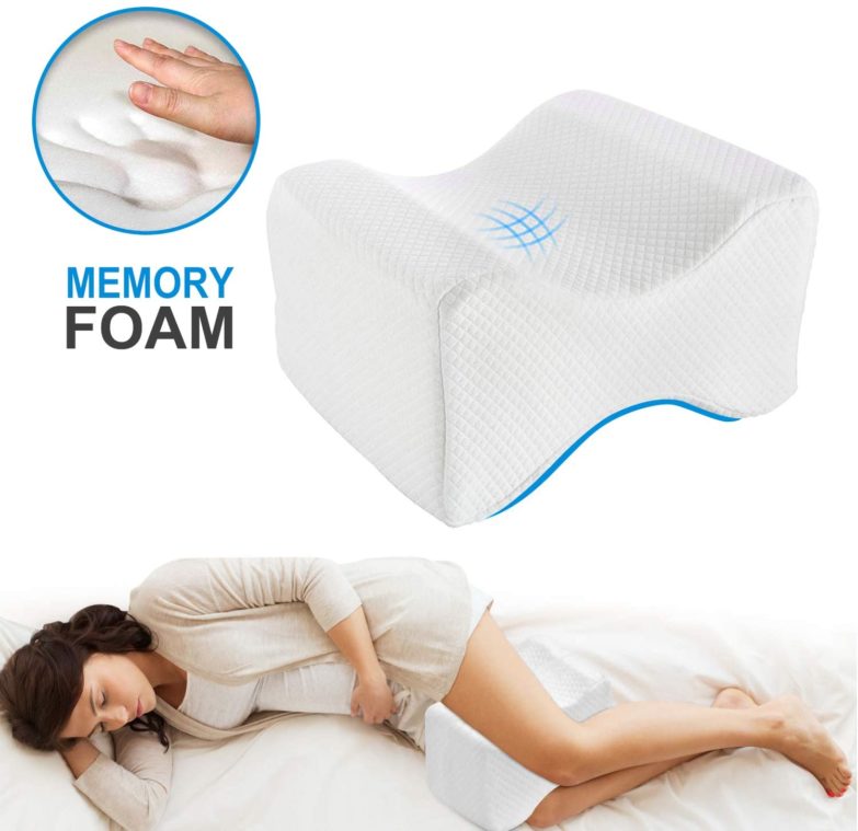  HOMBYS Almohada de rodilla para dormir de lado, alternativa de  plumón entre la almohada de piernas para dormir, almohada debajo de la  rodilla para dormir de espalda, alineación de la columna 