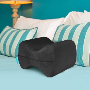 Almohada para rodillas negra con curvatura ancha