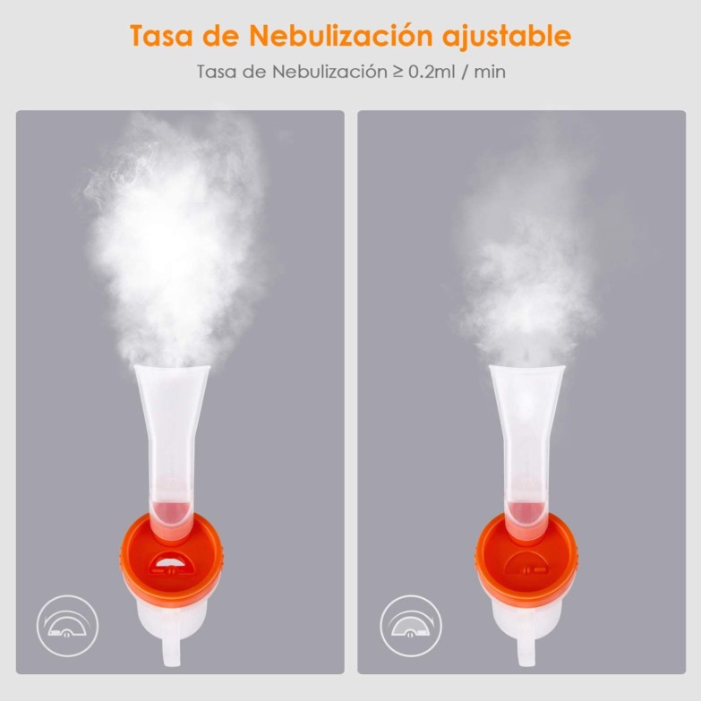 Nebulizador con tasa de nebulización ajustable