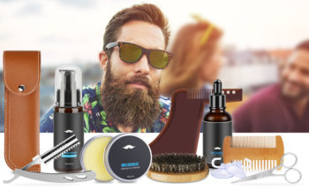 Productos para el cuidado de la barba. 