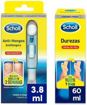 Set de tratamiento antifúngico de uñas Doctor Scholl + crema de pies para durezas