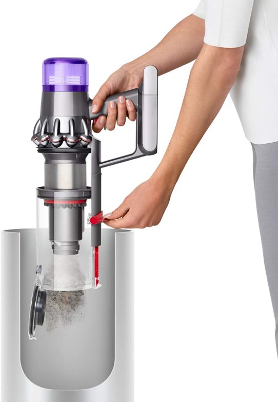 vaciado del depósito de aspiradoras dyson v11