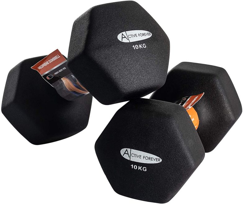 Mancuernas 10kg hexagonales Active Forever