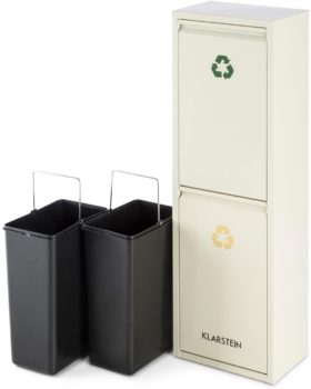 cubos de basura de reciclaje con depósito extraíble