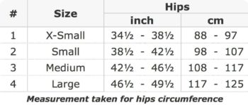 tabla de tallas de fajas para hernias inguinales