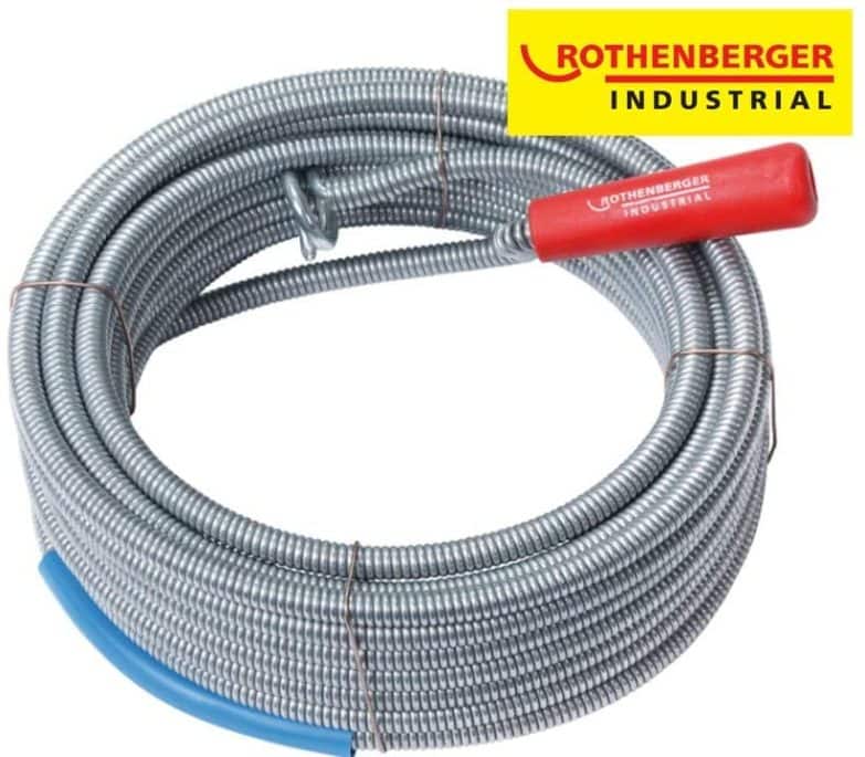 Desatascador en espiral con cabeza de enganche Rothenberger Industrial 072986E