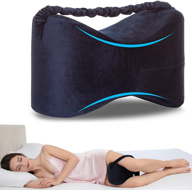 Almohada de Rodilla Ergonómica para Dormir caderas Ideal para ciática Cojin de Piernas Rodillas articulaciones alivio de dolores de embarazo y dormir de lado 