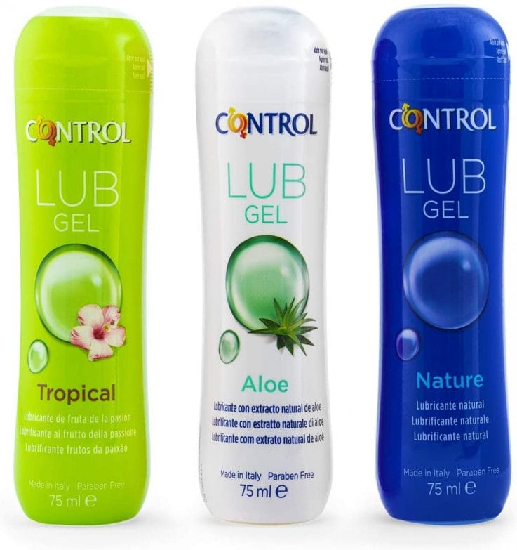 Kit de 3 geles lubricantes íntimos acuosos CONTROL