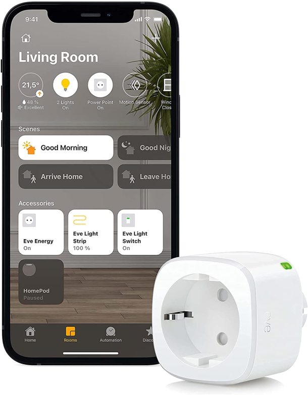 enchufe smart plug compatible con Apple HomeKit Eve Energy 