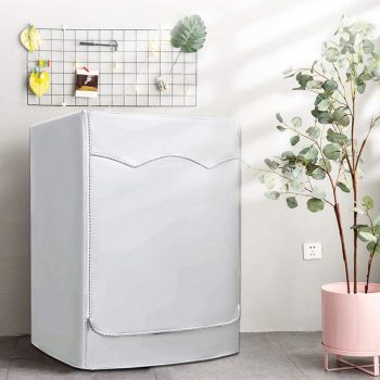 lavadora cubierta con una funda para lavadoras