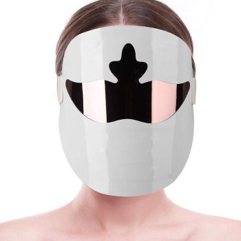 máscara de luz LED blanca