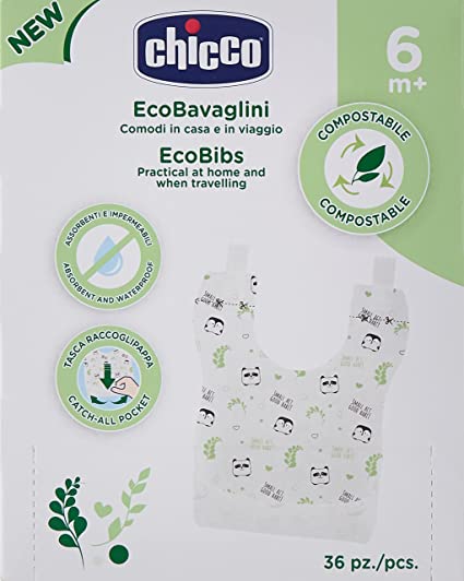 Baberos biodegradables de un solo uso CHICCO EcoBaberos 