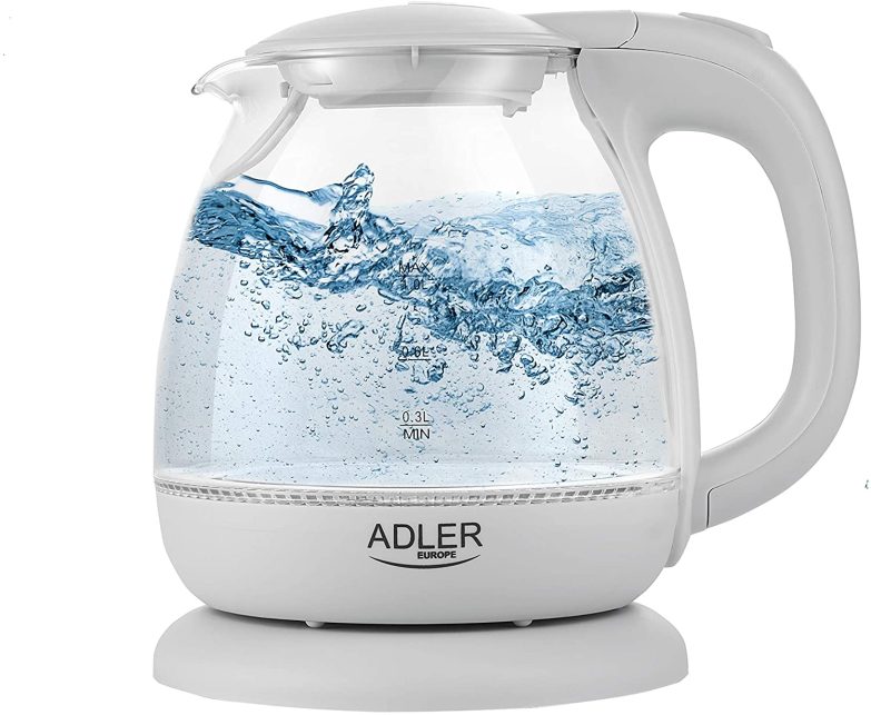 El mejor hervidor de agua de cristal pequeño Adler AD 1238