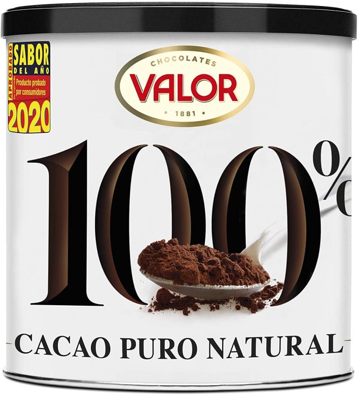 El cacao puro en polvo Valor 